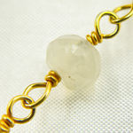 Load image into Gallery viewer, Natural Chalcedony Gold Plated Wire Chain. PCL14
