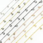 Load image into Gallery viewer, Cubic Zirconia Triangle 4mm Shape Dangle Chain. CZ6