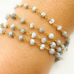 Load image into Gallery viewer, Coated Quartz Gold Plated Wire Chain