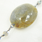 Load image into Gallery viewer, Labradorite Oxidized Wire Chain. LAB61