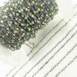 Load image into Gallery viewer, Multi Sapphire Oxidized Wire Chain.