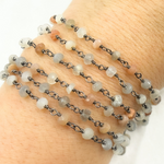 Load image into Gallery viewer, Multi Moonstone Wire Wrap Chain. MMS13