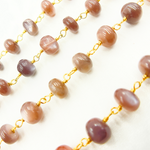 Load image into Gallery viewer, Chocolate Moonstone Gold Plated Wire Chain. MS58