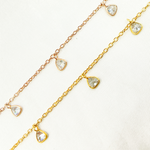 Load image into Gallery viewer, Cubic Zirconia Triangle 4mm Shape Dangle Chain. CZ6
