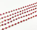 Load image into Gallery viewer, Ruby Wire Wrap Chain. RUB4
