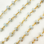 Load image into Gallery viewer, Coated Milky Aquamarine Chain