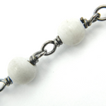 Load image into Gallery viewer, Howlite Gemstone Round Shape Chain. HO2
