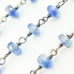 Load image into Gallery viewer, Kyanite Oxidized 925 Sterling Silver Wire Chain. KYA2