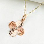 Load image into Gallery viewer, KG294RG. 14k Solid Gold Diamonds Clover Charm