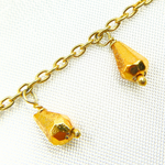 Load image into Gallery viewer, Golden Pyrite Drop Dangle Gold Plated Wire Chain. PYR26