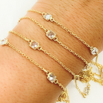 Load image into Gallery viewer, Cubic Zirconia Square Shape Connected Chain. CZ63