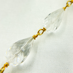 Load image into Gallery viewer, Crystal Tear Drop Gold Plated Wire Chain. CR21
