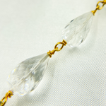 Load image into Gallery viewer, Crystal Tear Drop Gold Plated Wire Chain. CR21