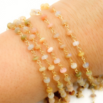 Load image into Gallery viewer, Ethiopian Opal Gold Plated 925 Sterling Silver Wire Chain.