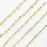 Load image into Gallery viewer, Multi Aquamarine Gold Plated Wire Chain. MAQ3