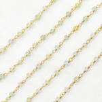 Load image into Gallery viewer, Multi Aquamarine Gold Plated Wire Chain. MAQ3
