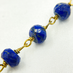 Load image into Gallery viewer, Lapis Lazuli Gold Plated Wire Chain. LAP1