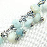 Load image into Gallery viewer, Larimar Cluster Dangle Oxidized Wire Chain. LAR7

