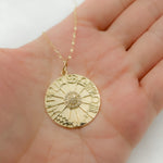 Load image into Gallery viewer, GDP507. 14k Solid Gold Diamond Medallion Zodiac Charm