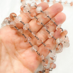 Load image into Gallery viewer, Strawberry Quartz Oxidized Wire Chain.