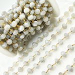 Load image into Gallery viewer, Blue Lace Agate Gold Plated Wire Chain. BLU3