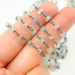 Load image into Gallery viewer, Aquamarine Oxidized Wire Chain. AQU1