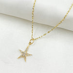 Load image into Gallery viewer, GDP401. 14k Solid Gold Star Diamond Charm