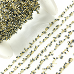 Load image into Gallery viewer, Hematite Cluster Dangle Gold Plated Wire Chain. HEM5