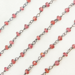 Load image into Gallery viewer, Garnet Oxidized Wire Chain. GAR1