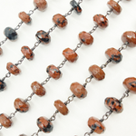 Load image into Gallery viewer, Jasper Oxidized 925 Sterling Silver Wire Chain. JAS1