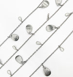 Load image into Gallery viewer, CZ48. CZ Pear Shape & Pear Curved Shape Alternate Dangle Wire Chain