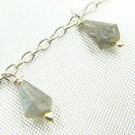 Load image into Gallery viewer, Labradorite Drop Dangle 925 Sterling Silver Wire Chain. LAB108
