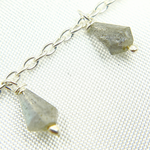 Load image into Gallery viewer, Labradorite Drop Dangle 925 Sterling Silver Wire Chain. LAB108