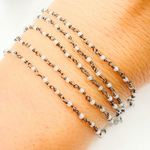 Load image into Gallery viewer, White Zircon Oxidized Wire Chain