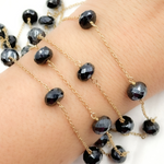 Load image into Gallery viewer, Coated Black Spinel Gold Plated Wire Chain