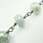 Load image into Gallery viewer, Coated Quartz Round Shape Oxidized Wire Chain. CQU4