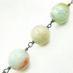 Load image into Gallery viewer, Peruvian Opal Round Shape Oxidized Wire Chain. PO8

