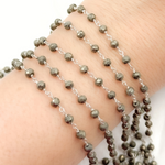 Load image into Gallery viewer, Pyrite 925 Sterling Silver Wire Chain. SPY1