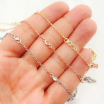 Load image into Gallery viewer, Cubic Zirconia Round 3mm Shape Connector With Chain Between. CZ11