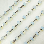 Load image into Gallery viewer, Opalite Oxidized Wire Chain. OPA12