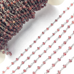 Load image into Gallery viewer, Garnet Gemstone Wire Wrap Chain. GAR10