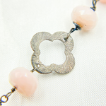Load image into Gallery viewer, Pink Opal with Marquis Shape Oxidized Wire Chain. POP10