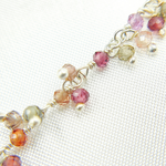 Load image into Gallery viewer, Multi Tunduru Sapphire Cluster Dangle 925 Sterling Silver Wire Chain. SAP7