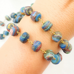 Load image into Gallery viewer, Rainbow Calsilica Gold Plated 925 Sterling Silver Wire Chain. RCA1