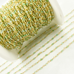 Load image into Gallery viewer, Chrysoprase Wire Wrap Chain. CHR10