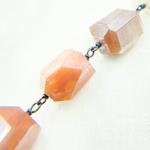 Load image into Gallery viewer, Coated Organic Multi Moonstone Oxidized Wire Chain. CMS85