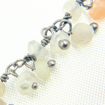 Load image into Gallery viewer, Multi Moonstone Cluster Dangle Oxidized Wire Chain. MMS21