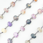 Load image into Gallery viewer, Charoite Oxidized 925 Sterling Silver Wire Chain. CHA1