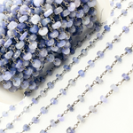 Load image into Gallery viewer, Tanzanite Oxidized Wire Chain. TAN6