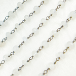 Load image into Gallery viewer, Coated Natural Chalcedony Oxidized Wire Chain.